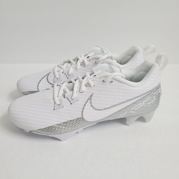 NEW Nike Vapor Edge Speed 360 2 Football Cleats DA5455-102 Size 8.5 White Silver - Picture 1 of 7